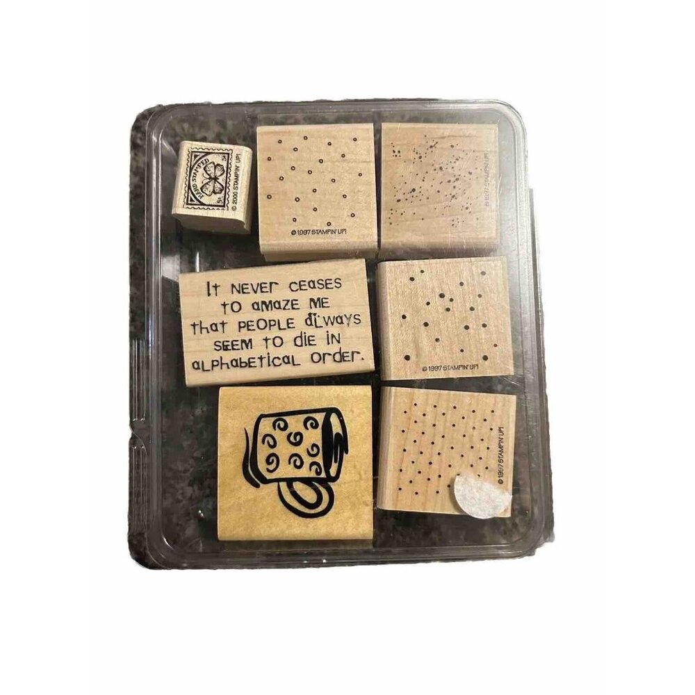 Stampin' Up SPECKLE Butterfly And Coffee Cup Crafting Stamp Set